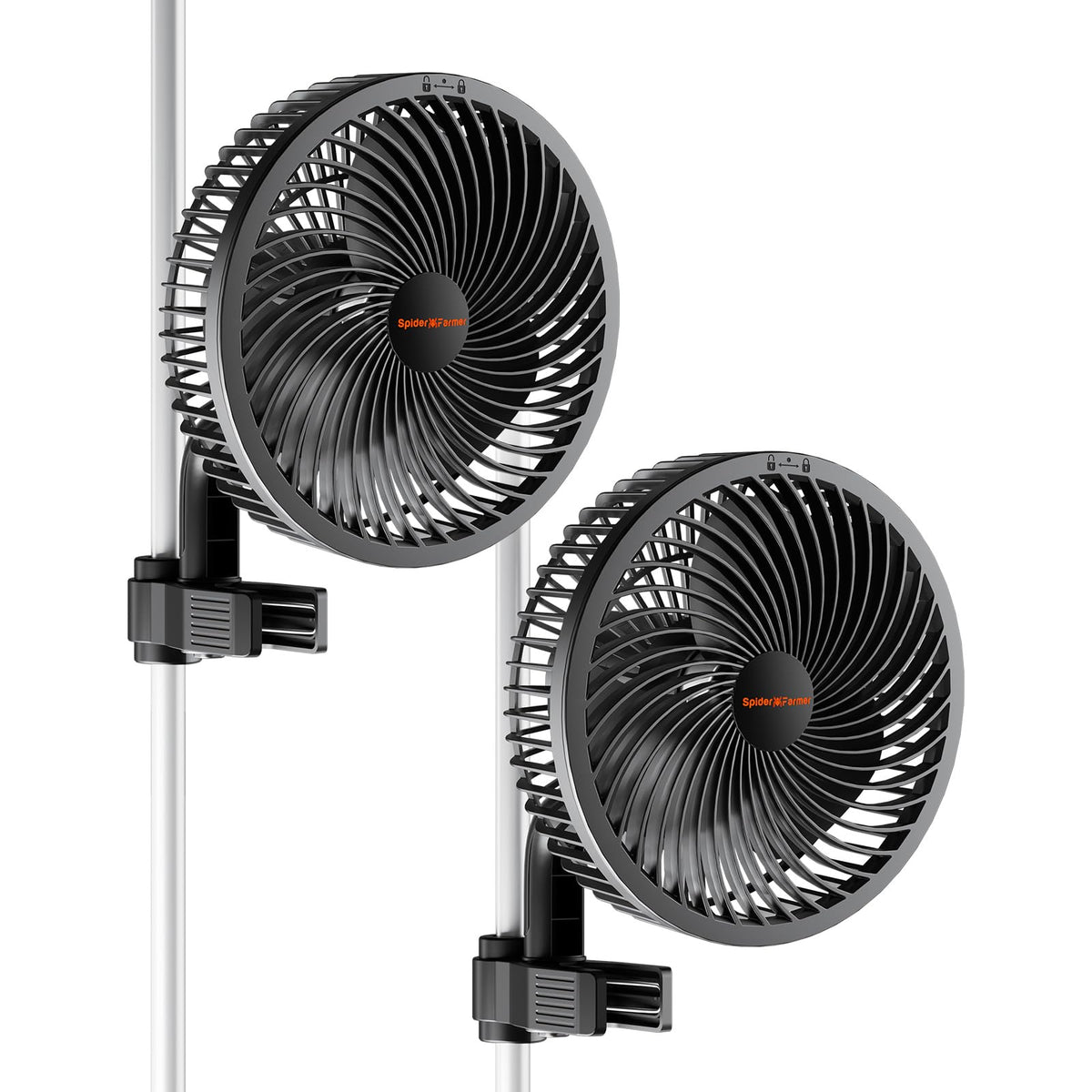Spider Farmer New Grow Tent Fan 6' With 10 Dynamic Wind Speeds And 10-Level Oscillation, Ec Motor, Weatherproof Ip-44, Auto Osc