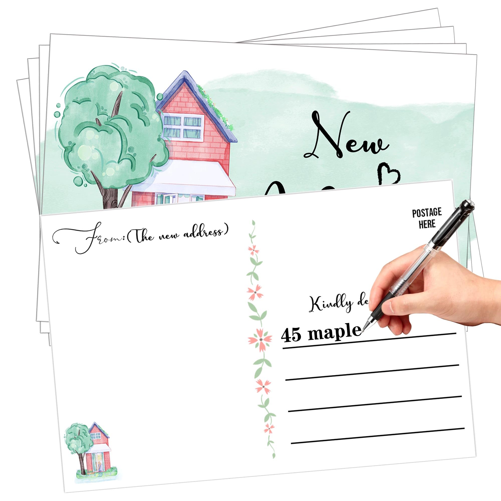 Wootile 50 Pcs We'Ve Moved Postcards Moving Announcement Postcards Fill In The Blank Change Of Address Cards 4 X 6 Inch - We Hav
