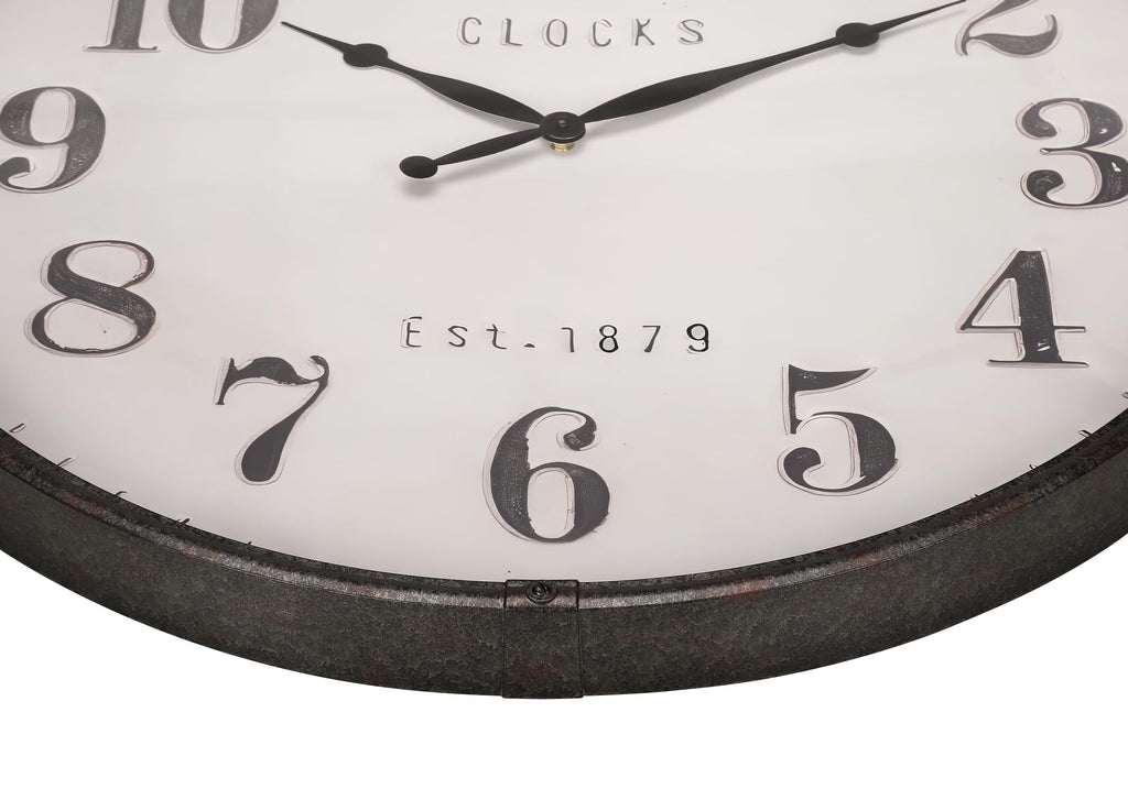 Monarch Specialties I 9024 Clocks, 30' Round, Large Oversized, Wall Clock, Brown, Transitional