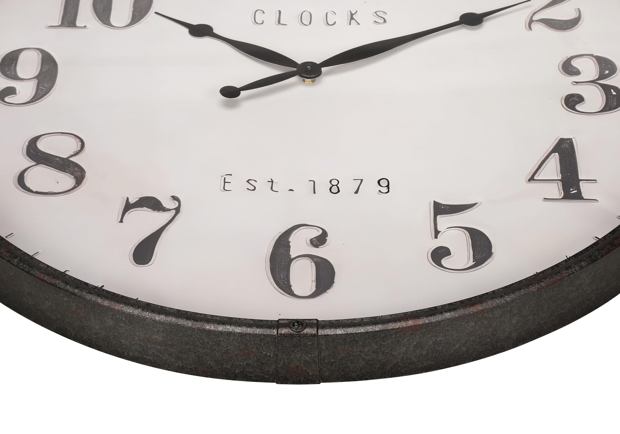 Monarch Specialties I 9024 Clocks, 30' Round, Large Oversized, Wall Clock, Brown, Transitional