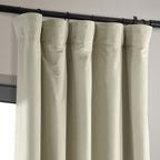 Hpd Half Price Drapes Signature Velvet Thermal Blackout Curtains For Living Room 84 Inch Long (1 Panel) Rod Pocket Insulated Blackout Curtains For Bedroom Window Curtains, 50W X 84L, Cool Beige