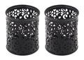 Easypag Metal 2-Piece Pen Holder Set Desk Accessories & Workspace Organizers For Classroom, School & Office,Black