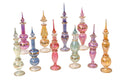 CraftsOfEgypt Genie Blown Glass Miniature Perfume Bottles for Perfumes & Essential Oils, Set of 10 Decorative Vials, Each 4 High