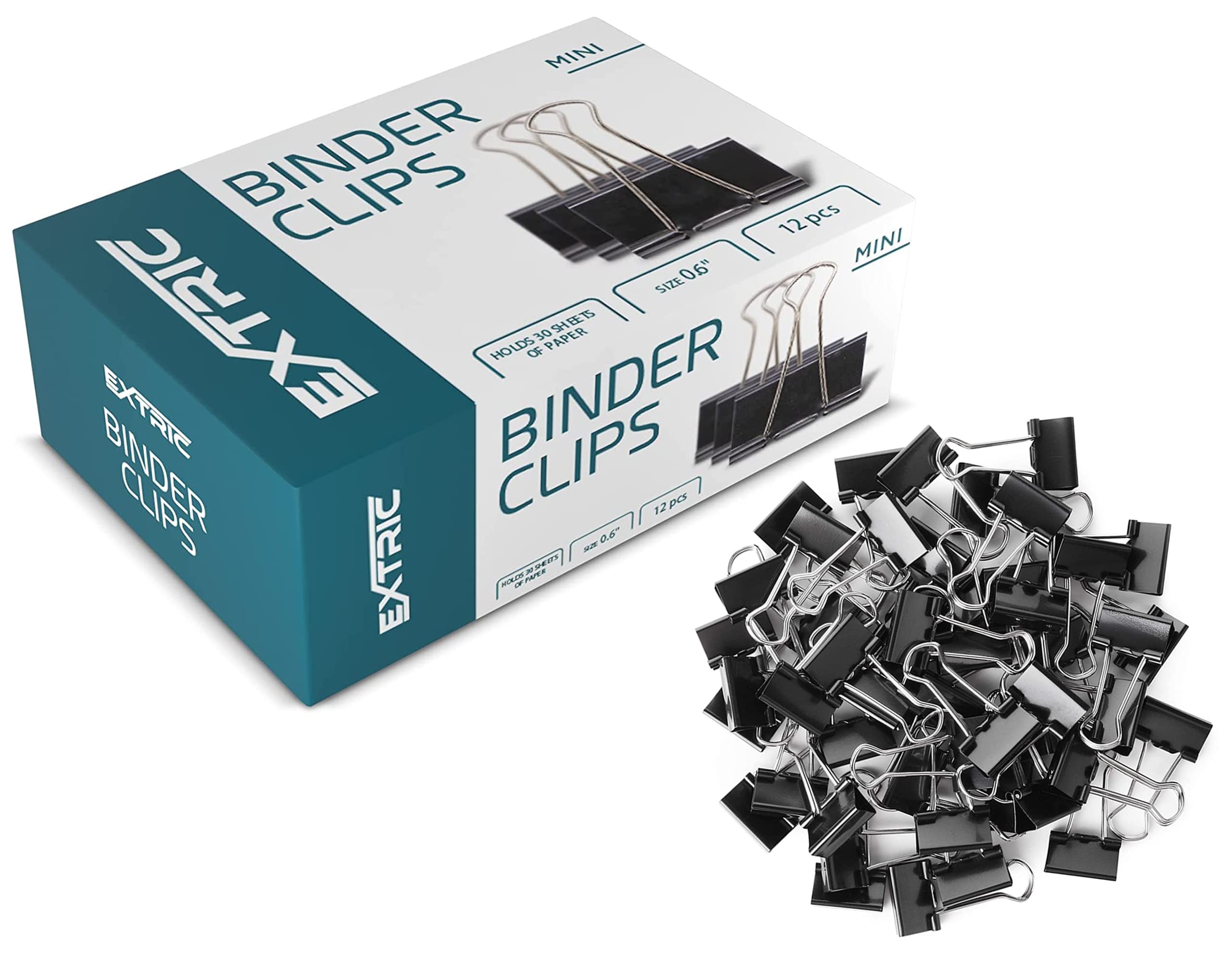 Binder Clips - 48 Mini Binder Clips, Mini Clips, Binder Paper Clips, Binder Clip, Clips Office Supplies