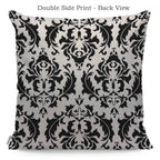 Wondertify Throw Pillow Cover Case Black And White Damask American - Soft Linen Pillow Case For Decorative Bedroom/Livingroom/Sofa/Farm House - Couch Pillow Cushion Covers 18X18 Inch 45X45 Cm