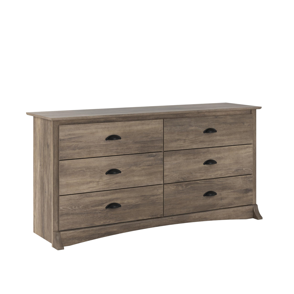 Prepac Sonoma 6-Drawer Double Dresser For Bedroom, Wide Chest Of Drawers, Traditional Bedroom Furniture, 59' Wide X 17.5' Deep