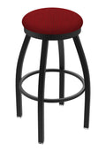 802 Misha 25 Swivel Counter Stool with Black Wrinkle Finish and Graph Ruby Seat