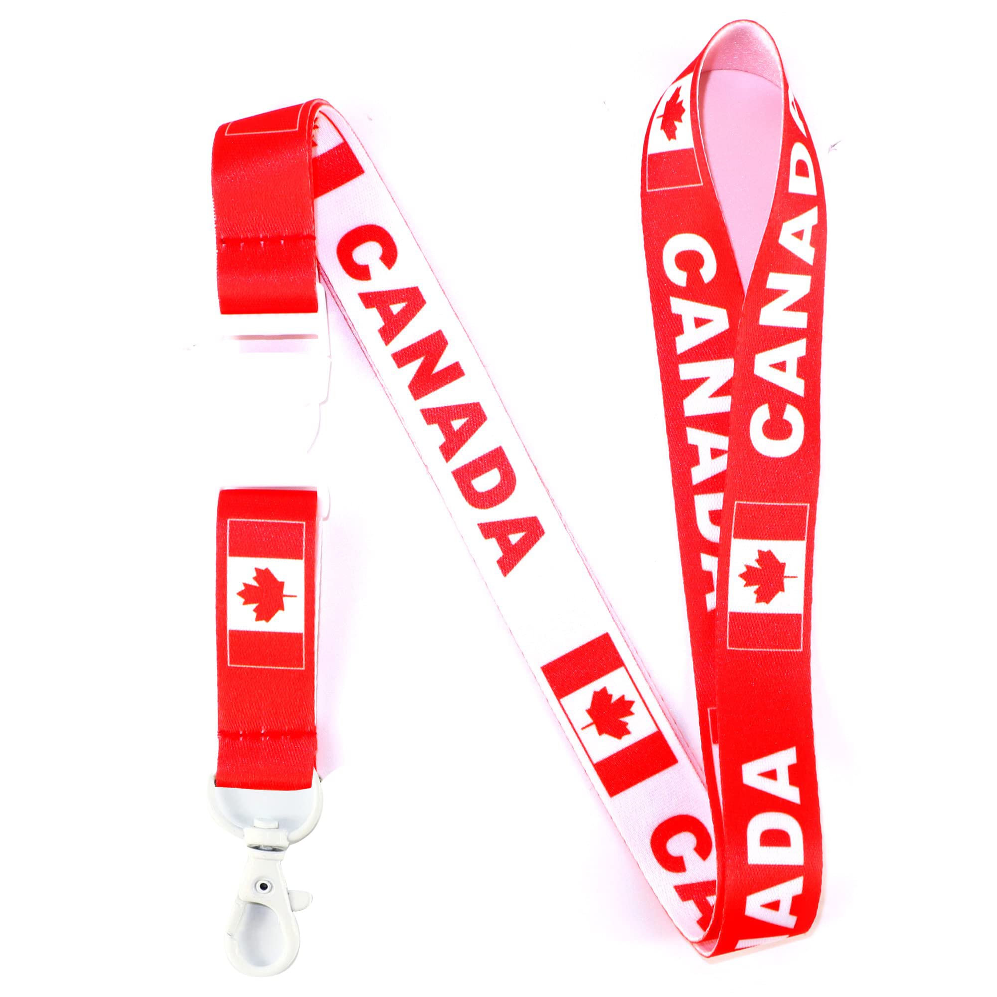 Eastex Canada Flag Lanyard Keychain - Canadian Flag Id Lanyard For Keys Badges Fob - Id Holder Keychain For Women Men (1 Canada