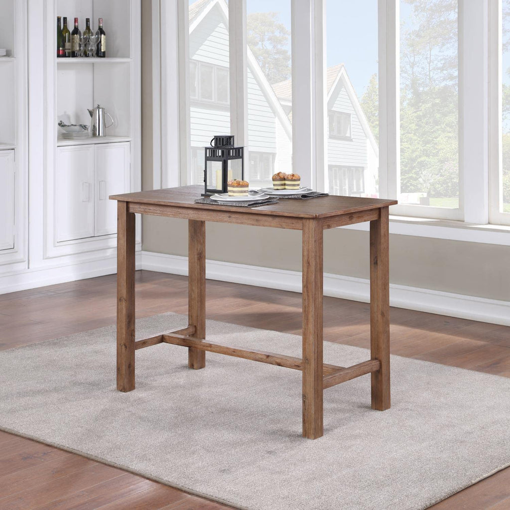 Boraam Sonoma Pub Table, Barnwood Wire-Brush