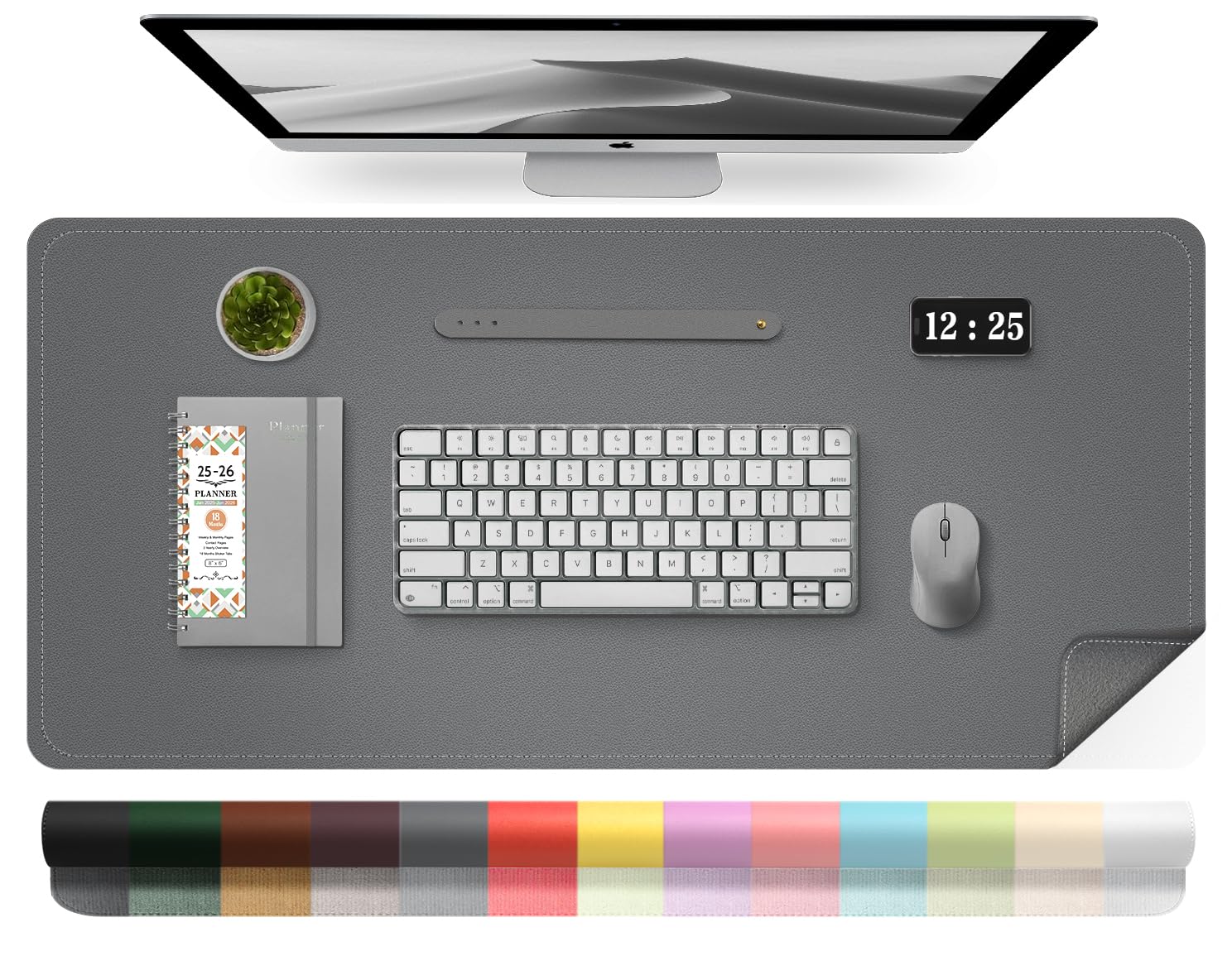 Leather Desk Pad Protector, Desk Mat, Large Mouse Pad, Non-Slip Desk Blotter, Office Laptop Desk Pad, Pu Leather Desk Writing Pa