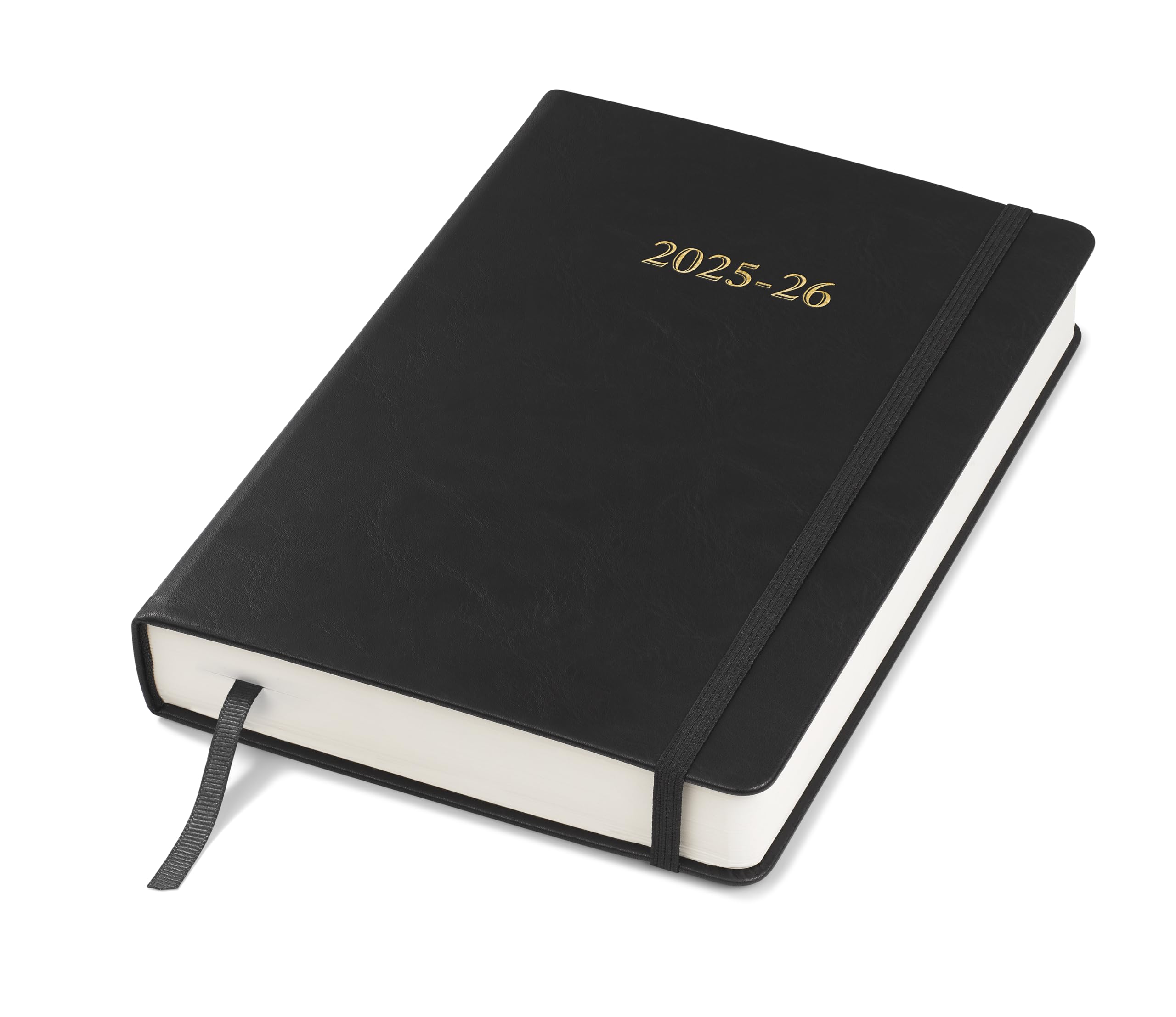 Wykeham'S Executive 2025-26 Daily Journal Planner - Customization Available - Mid-Year Academic Diary (Black, 8.5'  5.5')