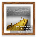 12x12 Picture Frames Solid Wood Display Pictures 10x10 or 8x8 with Mat or 12x12 without Mat - 12x12 Inch Square Photo Frames wit