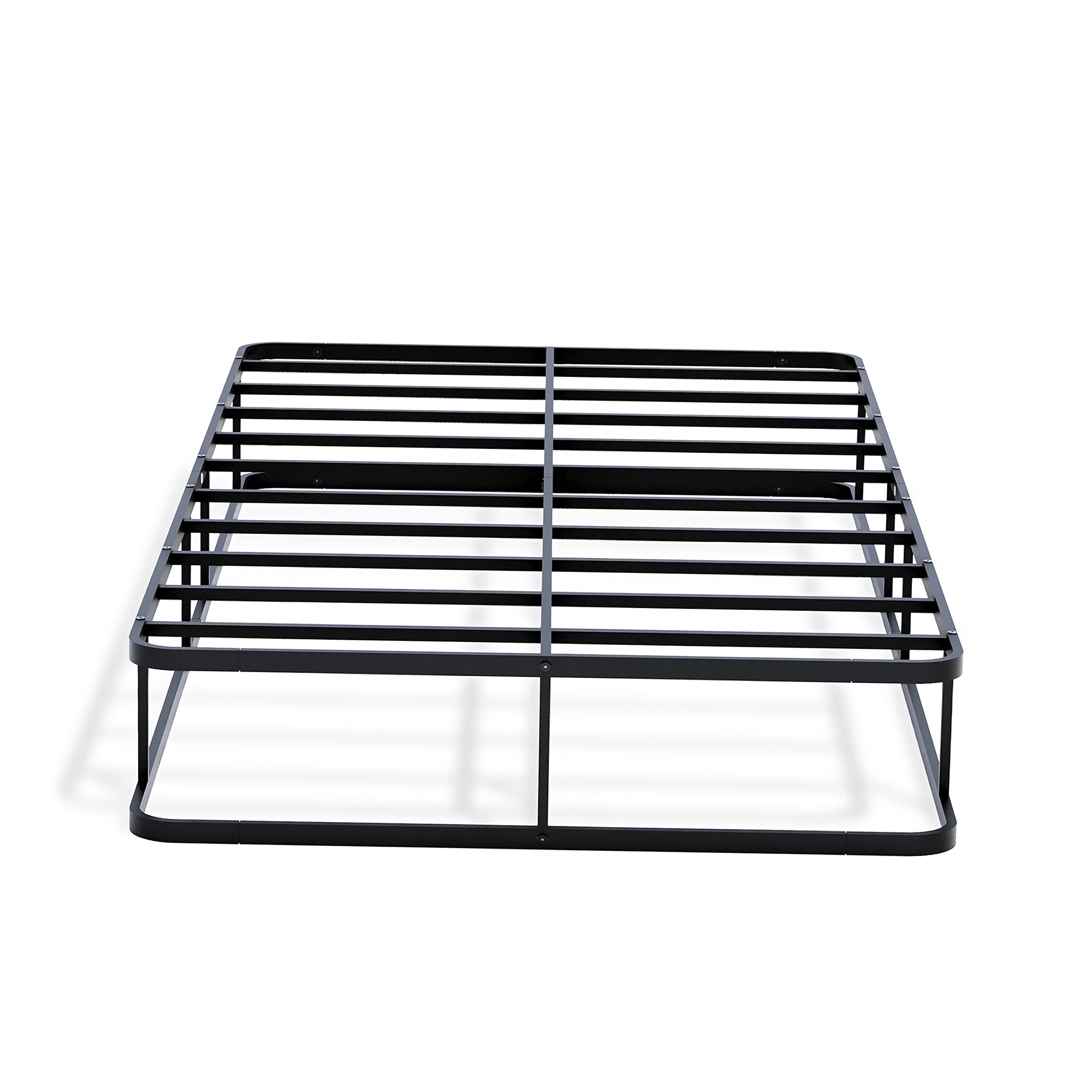 East West Furniture DHTBBLK Dothan Metal Twin Bed Frame with Luxurious Style Headboard and Footboard Metal Frame in Powder Coating Black