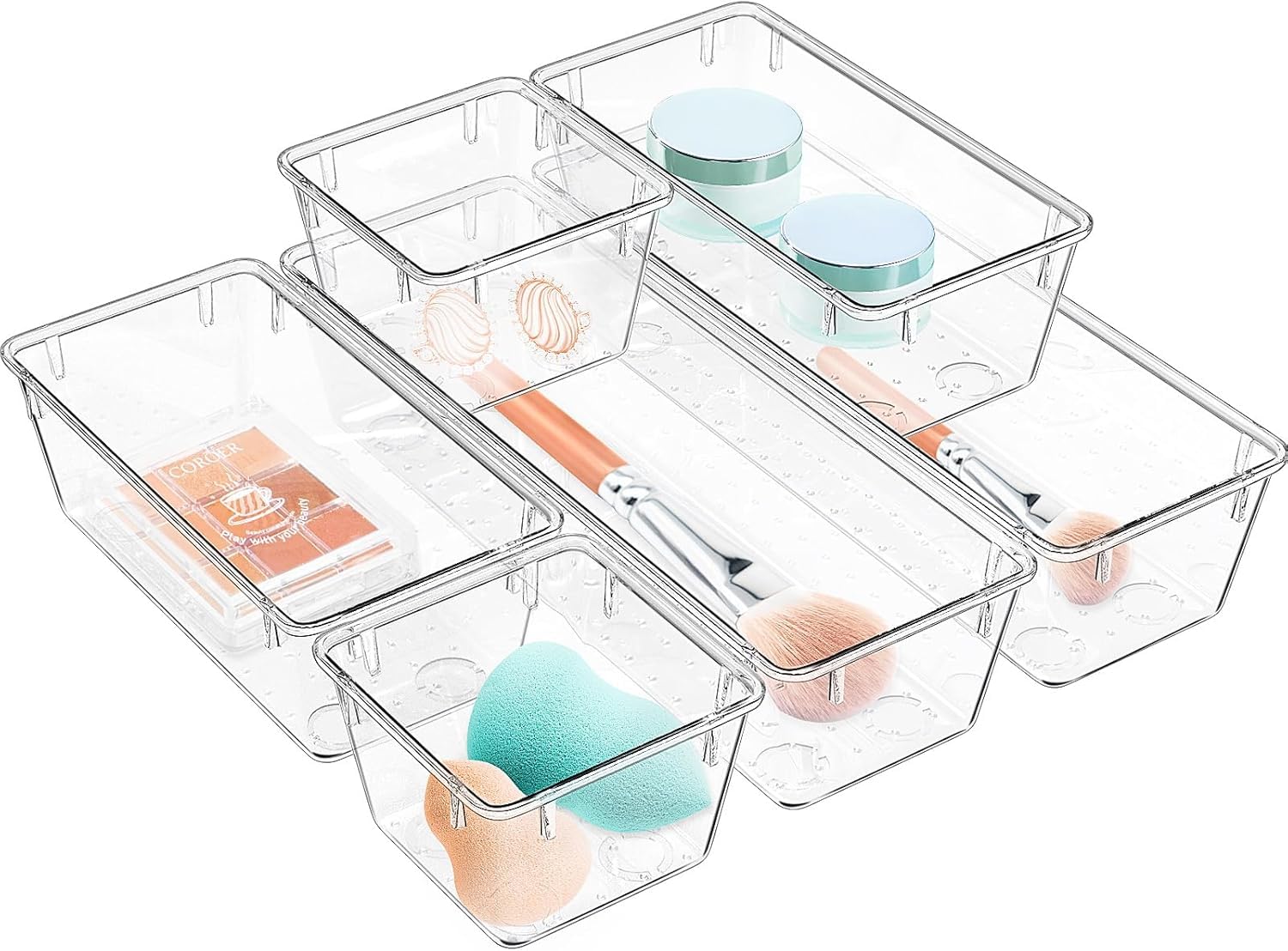 Drawer Organizer Set, Multi Sizes Desk Drawer Divider Organizers And Storage Bins For Makeup, Jewelry, Gadgets For Kitchen, Bedr