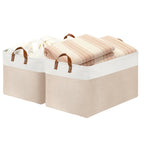DULLEMELO Extra Large Baskets for Organizing, 22' X 15' X 13' Rectangle Fabric Storage Bins, Foldable Blanket Basket Living R