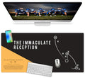 French KOKO Large Pittsburgh Football Desk Mat for Desktop - XL Black and Gold Desk Pad Mat Featuring The Immaculate Reception P