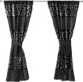 Zahari Home Sinatra Window Curtain Stylish Bathroom Window Curtain,36'' x 54'' Each, Set of 2, Black