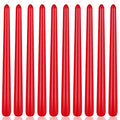 10 Inch Burgundy Taper Candles, 10 Packs Unscented Candlesticks for Dinner, Wedding, Valentines Day Anniversary Christmas and Ho