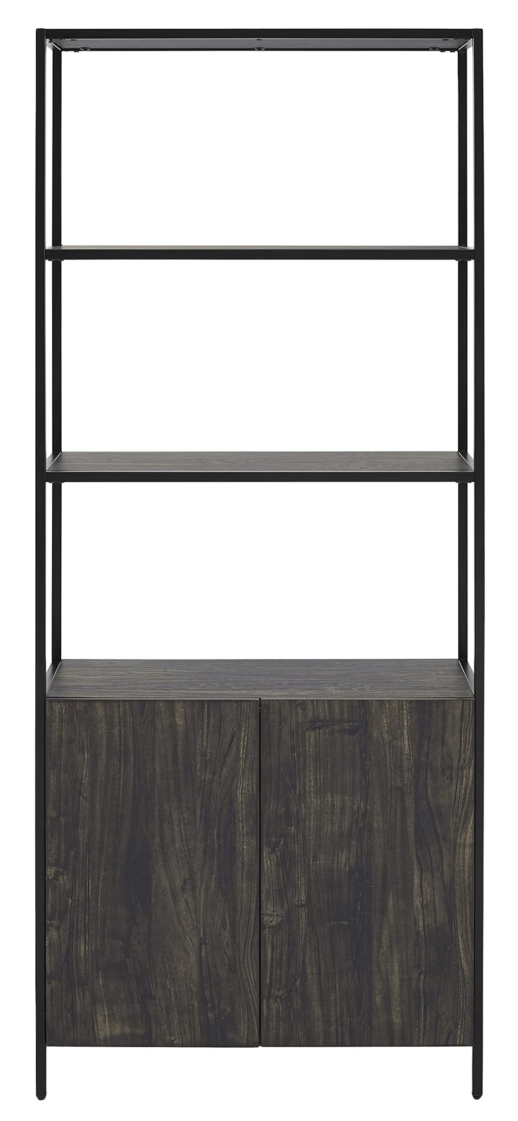 Crosley Furniture Jacobsen Large Bookshelf, Bookcase Storage with Shelves, Brown Ash