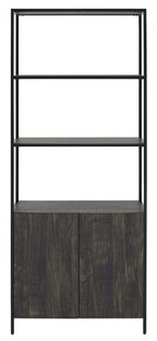 Crosley Furniture Jacobsen Large Bookshelf, Bookcase Storage with Shelves, Brown Ash
