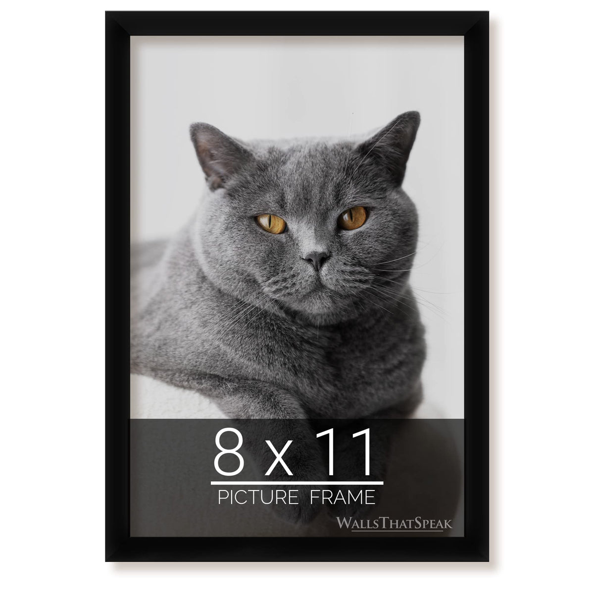 wallsthatspeak 8x11 Black Picture Frame for Puzzles Posters Photos or Artwork