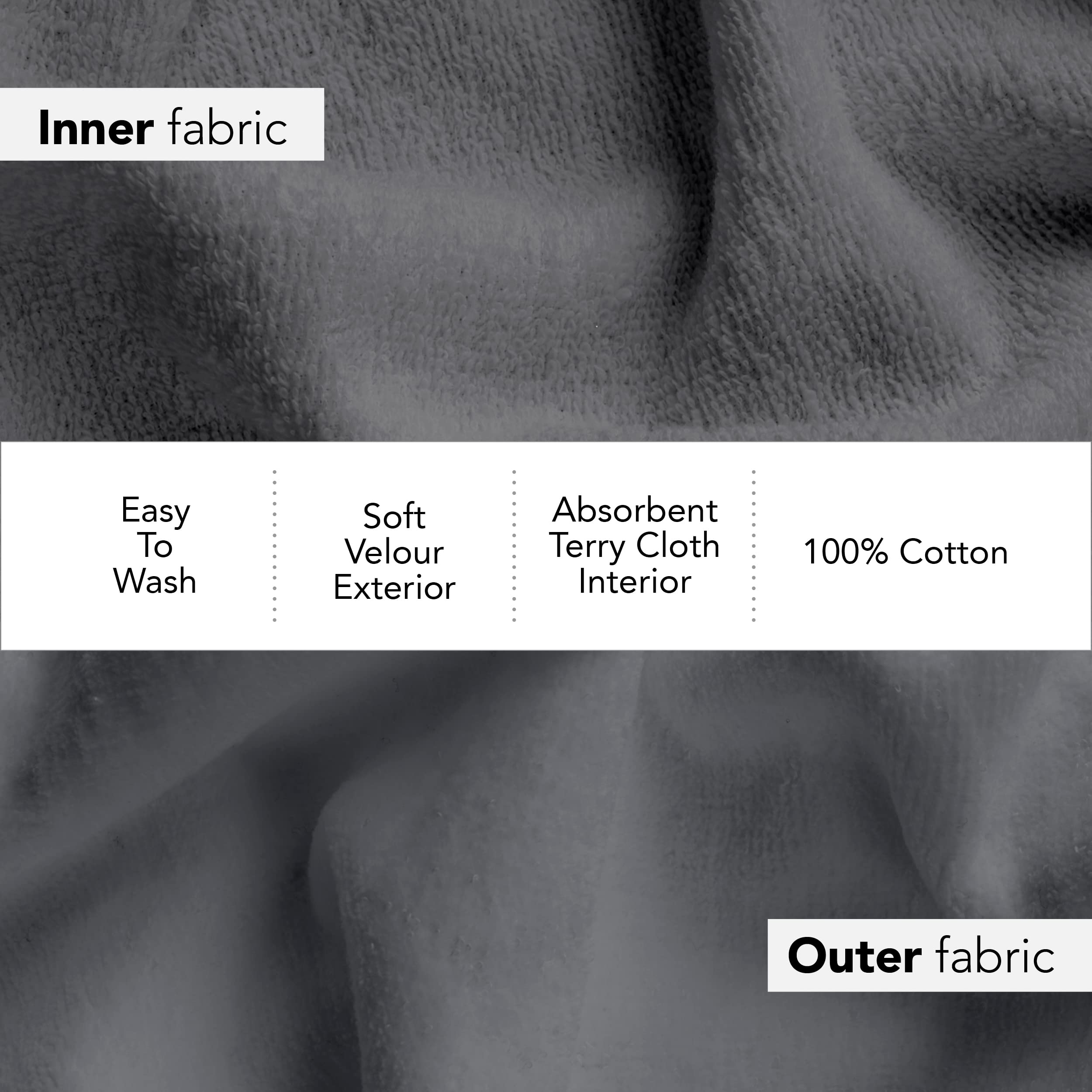 Boca Terry Womens Spa Wrap - 100% Cotton Spa, Shower, Bath And Gym Towel W Snaps, Towel Wrap For Women, Grey, Xxl