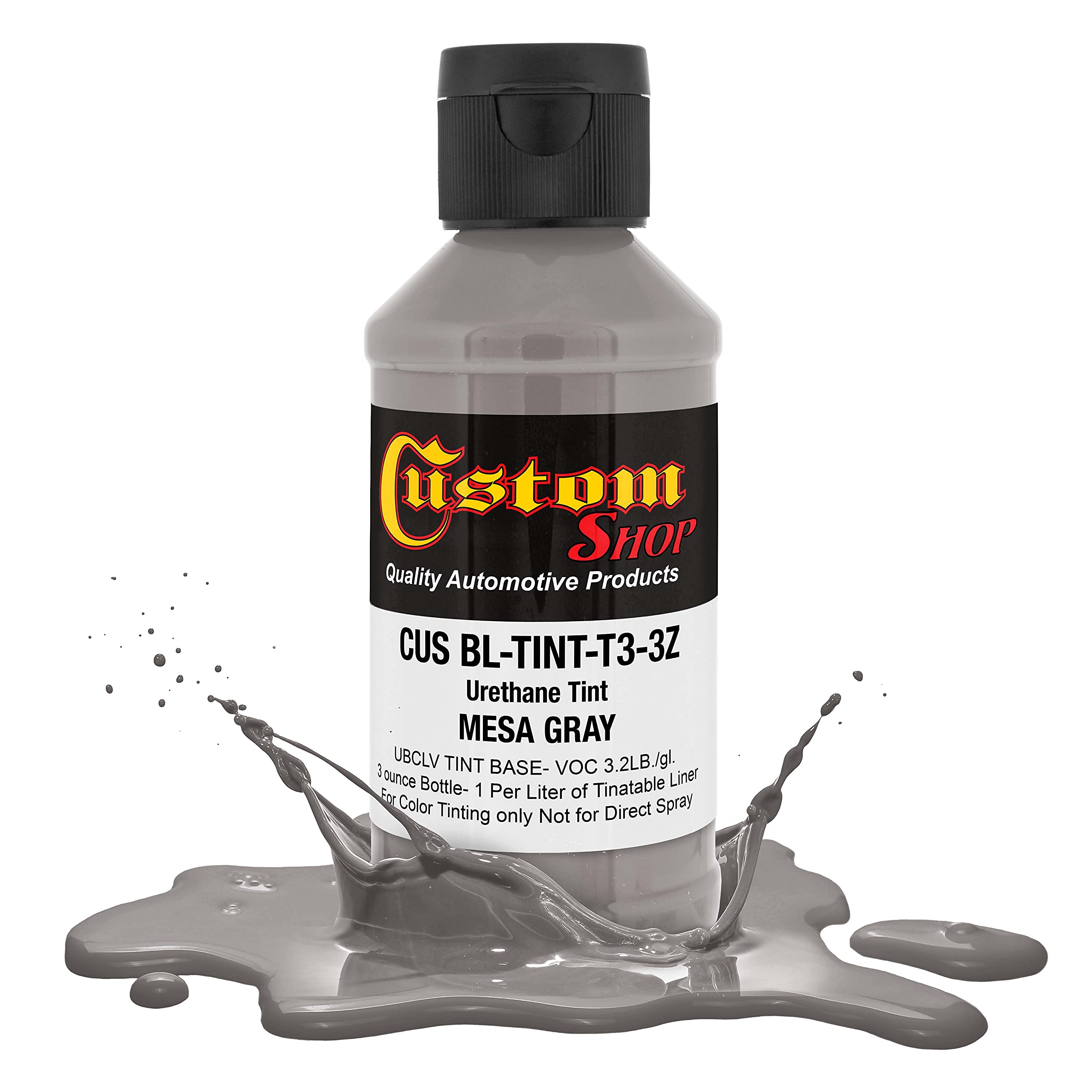 Custom Coat 3 Ounce (Mesa Gray Color) Urethane Tint Concentrate For Tinting Truck Bed Liner Coatings - Proportioned For Use In M