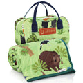 Aricove Weighted Blanket Kids, 7 Lb, 40X60 Inches, Small Twin Size, Soft Cotton, Machine Washable, Green/Jungle Animals