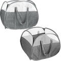 2 Pack Collapsible Laundry Baskets, 90L Large Foldable Laundry Basket, Pop Up Hampers for Laundry, Dirty Clothes Laundry Hamper 