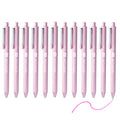 Writon Retractable Gel Pens, Comfort Barrel, 0.7Mm Fine Point, Light Purple Barrel, Fuchsia Ink, 12 Pack