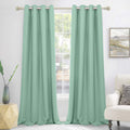 Mysky Home Blackout Curtain For Living Room, Grommet Room Darkening Curtain For Bedroom, Amazing Triple Weave Thermal Insulated Curtain, 1 Curtain Panel, 52 X 108 Inch, Aqua