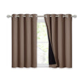 NICETOWN Bedroom Full Blackout Curtain Panel, Super Thick Insulated Window Cover, 100% Blackout Blind with Black Liner for Small