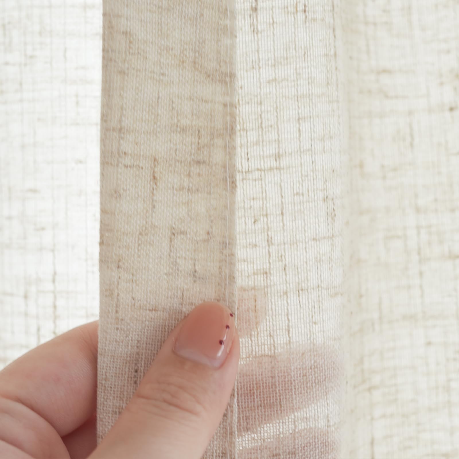 Jinchan Linen Blend Curtain For Living Room 90 Inch Length Extra Wide For Room Divider Crude Curtain Rustic Farmhouse Curtain Back Tab Light Filtering Drapes Bedroom Window Curtain 1 Panel Ecru