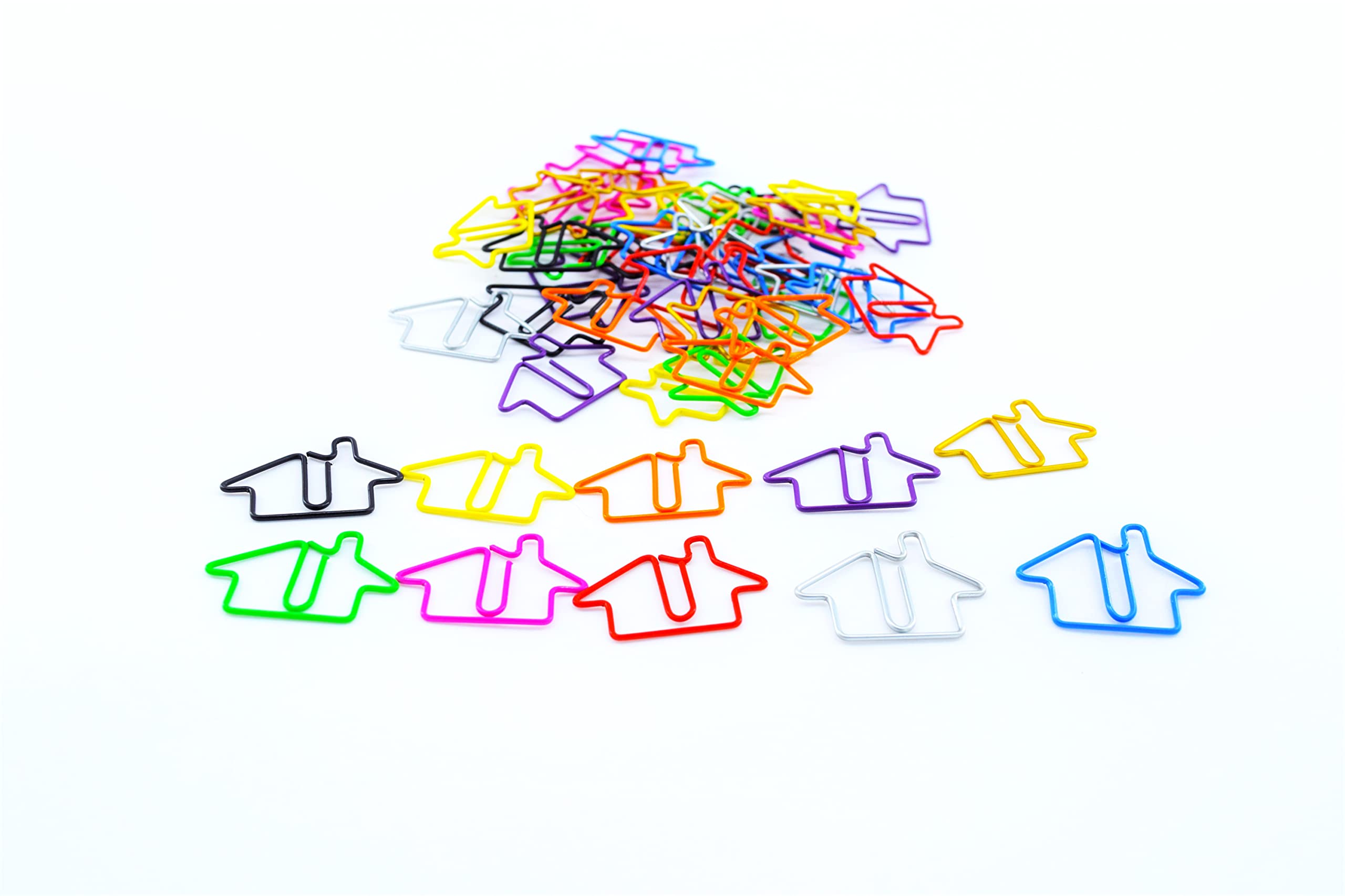 Calendars And More House Shaped Paper Clips, Perfect Real Estate Agent Office Supply, Blue, Red, Green, And Gold (Multi-Color -