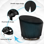 Iceberg Elf Papasan Chair Cover Waterproof,(For 47In Outdoor Papasan Chairs Covers Black) Zipper Design, Easy To Put On And Take