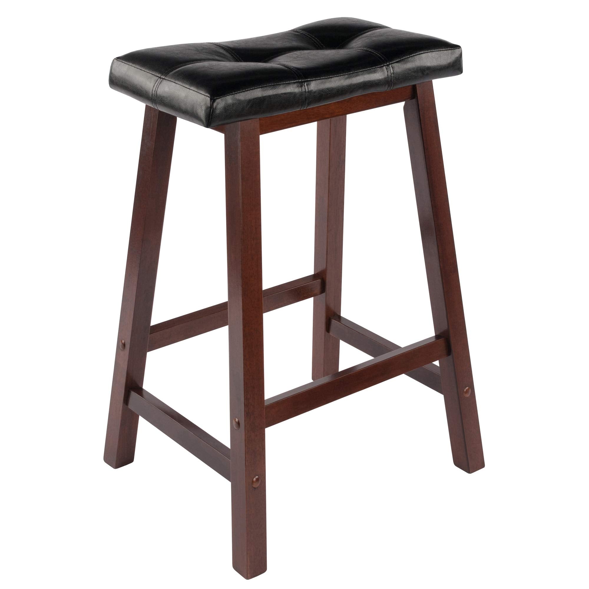 Winsome Mona Stool, 24', Antique Walnut
