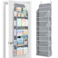 Yecaye 5Tier Over the Door Organizer Hanging, 10 Side Pockets, Grey
