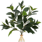 LUEYAO Artificial Greenery Stems Plants Faux Leaf Green Fake Green Branches Bushes Shrubs for Vase Bouquets Home Office Decor 2 