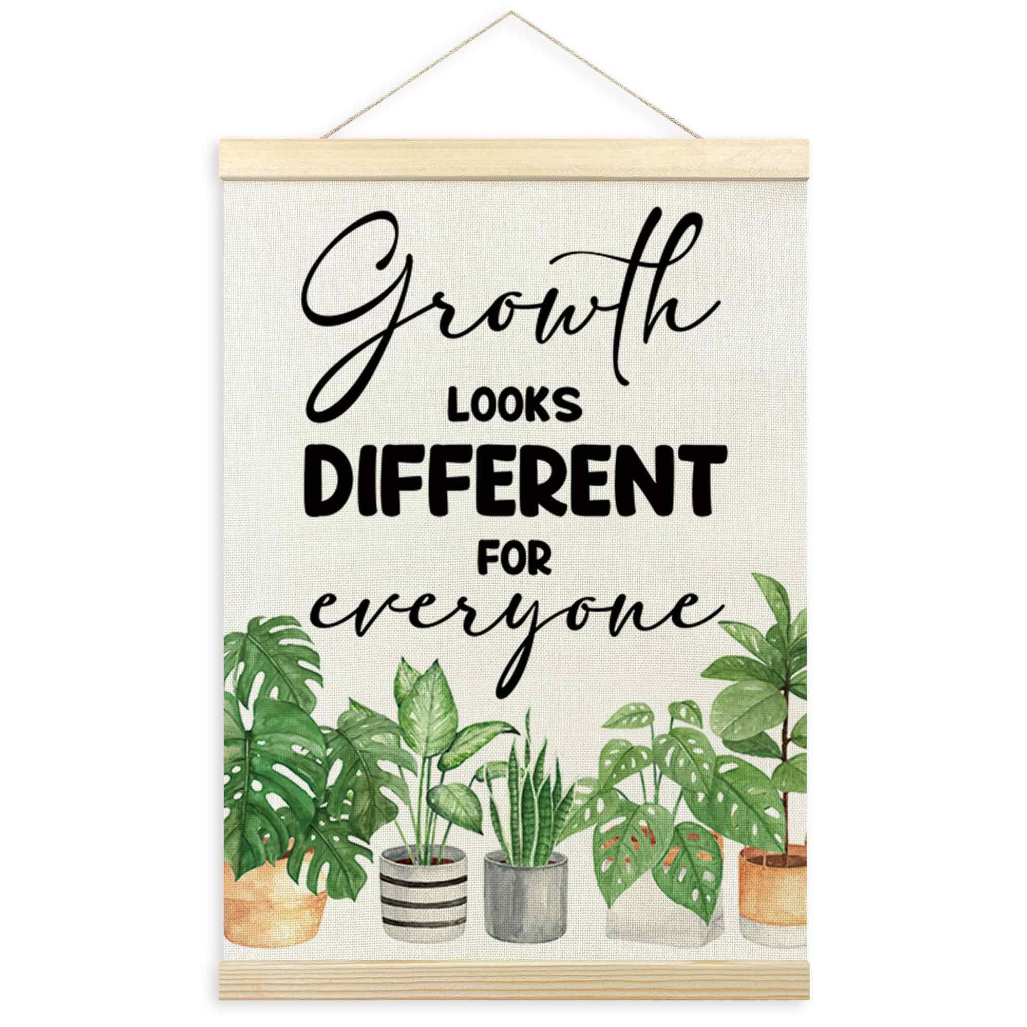 TLESKE Classroom Mental Health Poster Hanger Frame, Positive Affirmations Hanging Wall Art Room Decor for School Counseling Ther