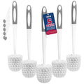 Holaloha Toilet Bowl Brush for Replacement, 5 Pack, White