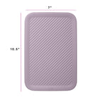 Superio Ribbed Collection - Decorative Plastic Lidded Home Storage Bins Organizer Baskets, Medium Lilac Purple (1 Pack - 5 Liter