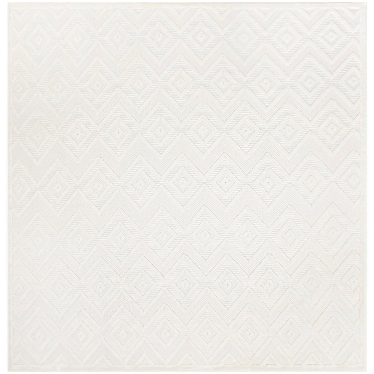 Nourison Versatile Indoor/Outdoor Ivory White 9' X Square Area Rug, Easy Cleaning, Non Shedding, Bed Room, Living Room, Dining R