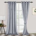 Xwzo Velvet Curtains 96 Inches Long - Room Darkening Thermal Insulated Soft Retro Window Curtain Panels For Living Room/Sliding