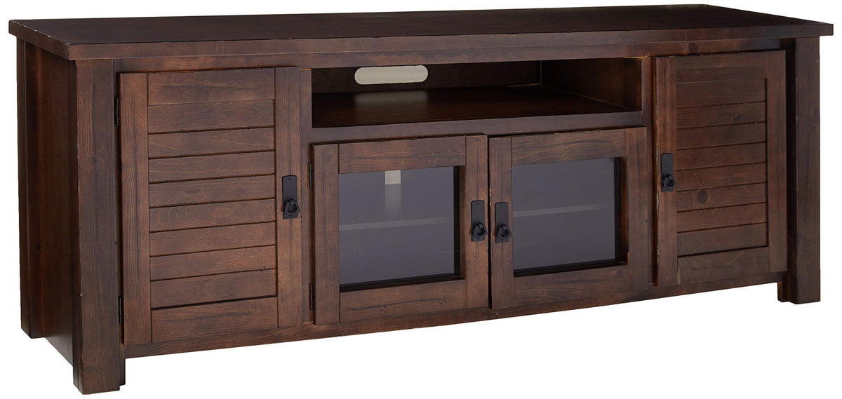 Progressive Furniture Trestlewood 74 Inch Tv Console, Brown