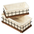 BAOBAB WORKSHOP Wooden Bathroom Basket Organizer & Storage, Toilet Paper Basket for Back of Toilet Tank Topper Tray, Paper Holde