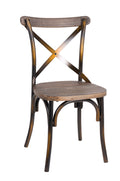 ACME Furniture 1 Piece Zaire Side Chair, Walnut & Antique Copper