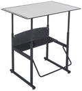 Safco Products AlphaBetter Adjustable-Height Desk, 36" W x 24" D Premium Desktop, Swinging Footrest Bar Classroom and Home School Desk