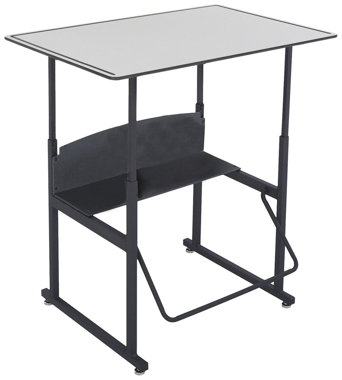 Safco Products AlphaBetter Adjustable-Height Desk, 36&quot; W x 24&quot; D Premium Desktop, Swinging Footrest Bar Classroom and Home School Desk