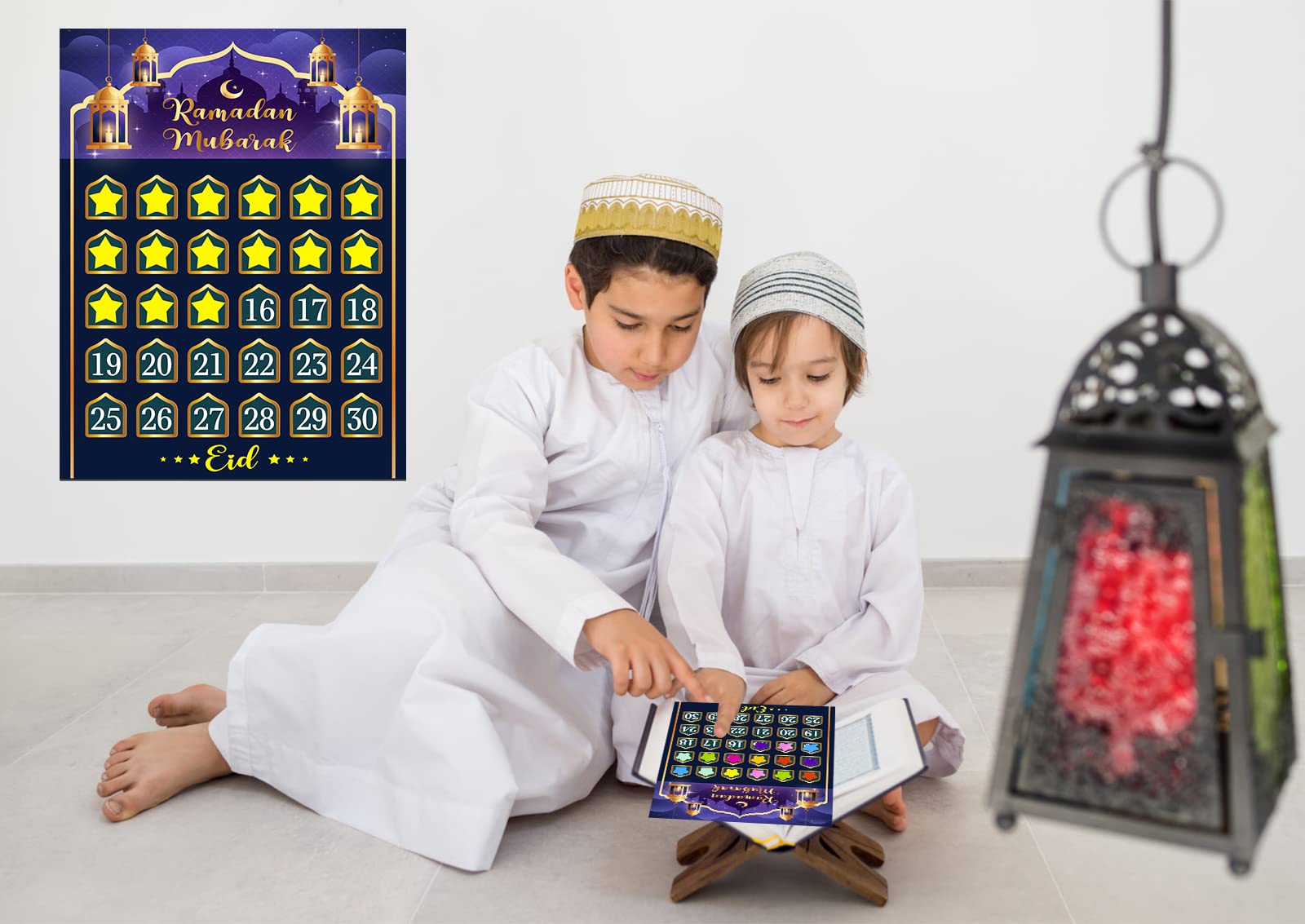 Flyab Ramadan Advent Calendar 2024 Ramadan Calendar Eid Ramadan Mubarak Countdown Calendar 30 Days Eid Ramadan Calendar Poster F