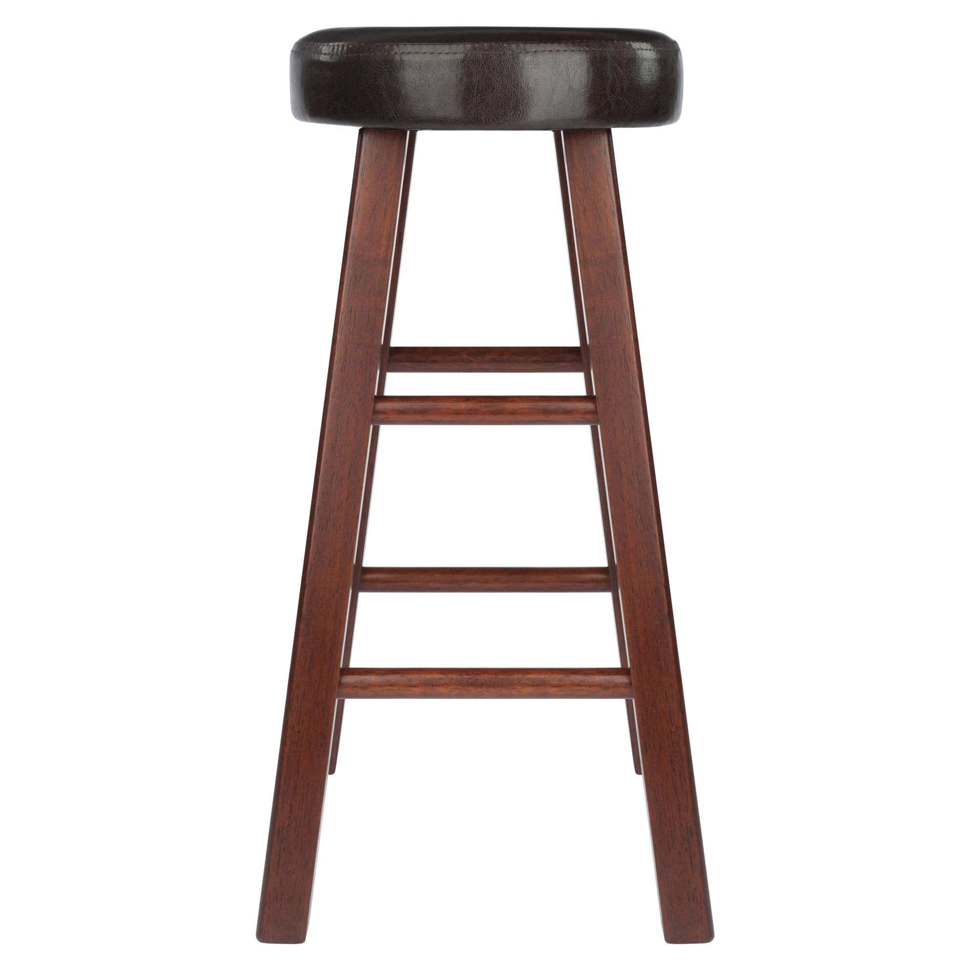Ergode Wood Element Counter Stool Set | Oyster Gray | 2-Pc Set | Solid Wood | 220lbs Weight Capacity | Stable & Stylish | Multiple Finishes (94277-VV)